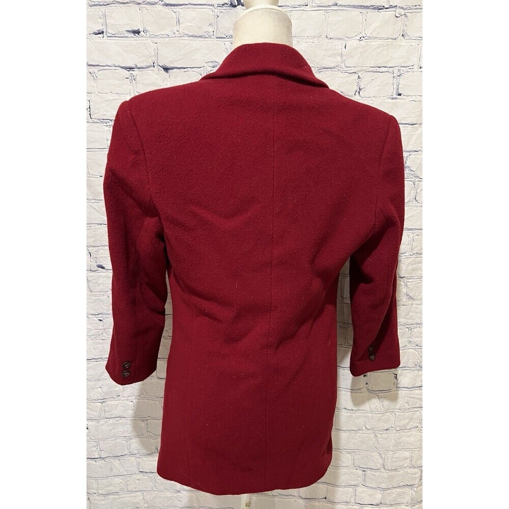 Vintage Gitano One Button Blazer Jacket 90s Wool Blend Red Womens Small - Picture 5 of 9
